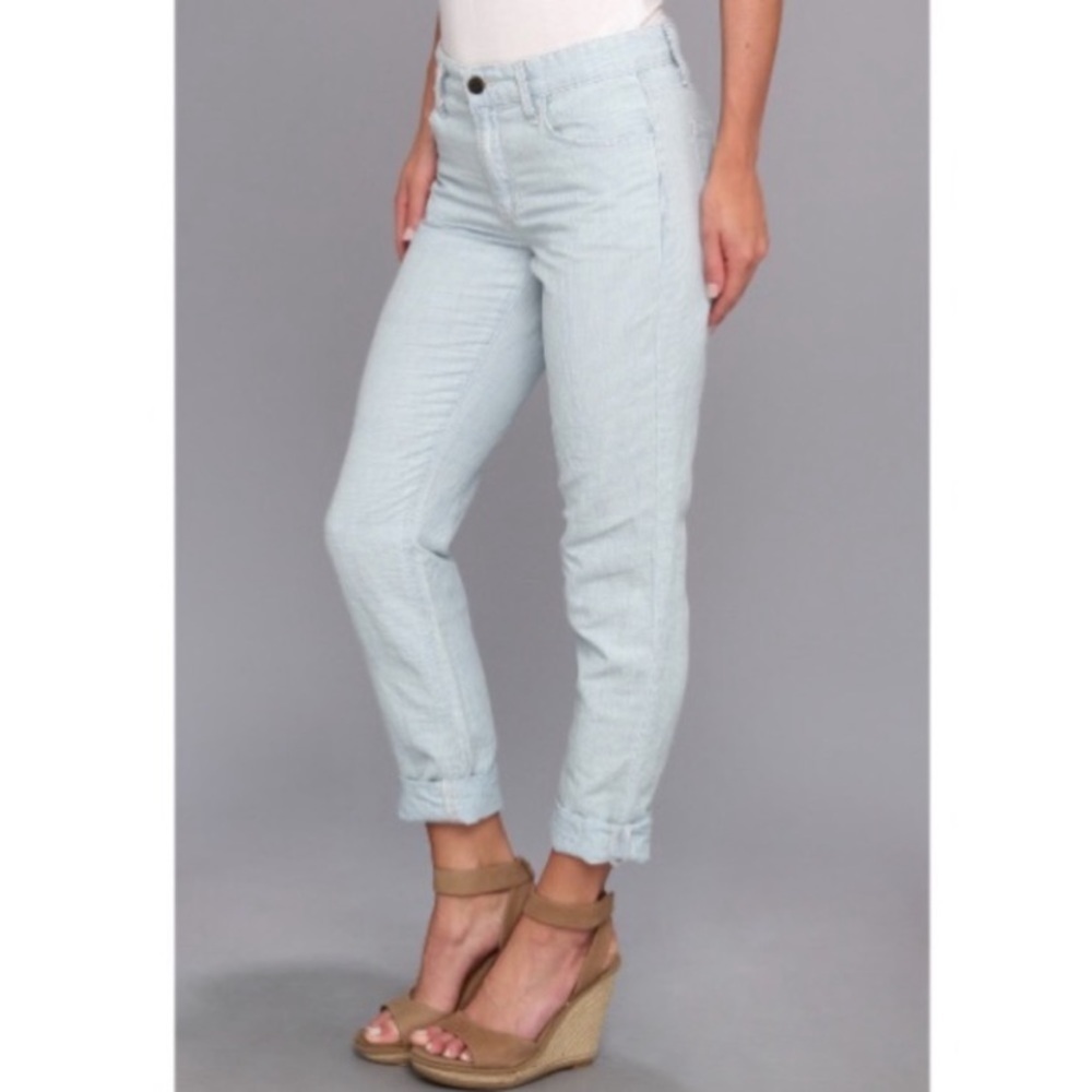 Joe’s Jeans Weekender Slim Fit Linen Sky Blue Pants Sz 30 NWT - Picture 2 of 15